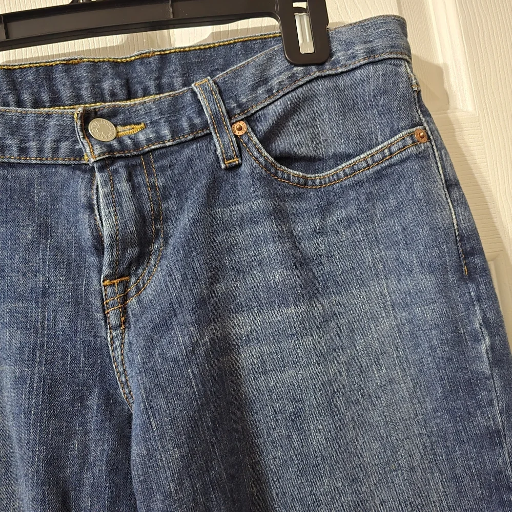 Y2K Lucky Brand Mid-Rise Flare Jeans, Medium-Dark Wash, Size 8, EUC!